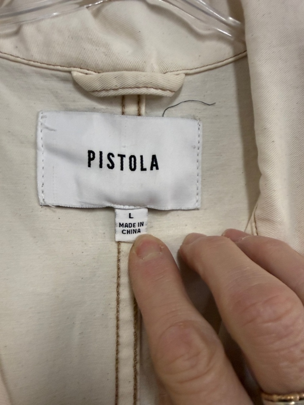 Pistola Parker Short Sleeve Field Suit Romper in Ecru Size Large NWOT - Picture 11 of 14